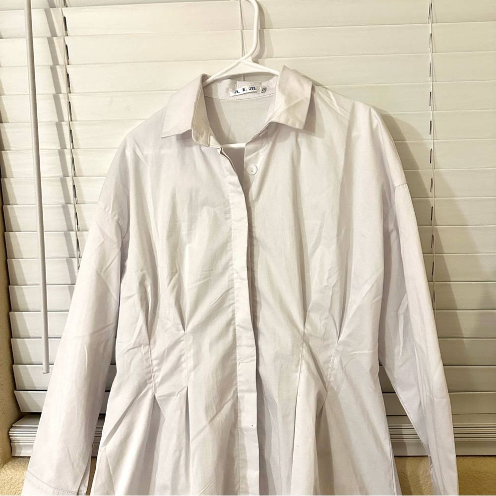 Women’s White Shirt Dress - Picture 4 of 11